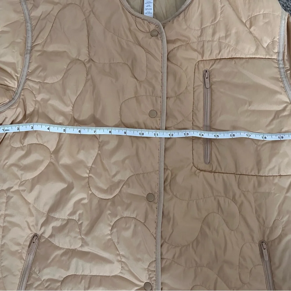 Lululemon Insulated Quilted Long Bomber- Heather Pecan Tan - Picture 7 of 11